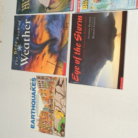 Scholastic Misc. Authors Weather Themed Paperback Book Set of 6 - Picture 2 of 10